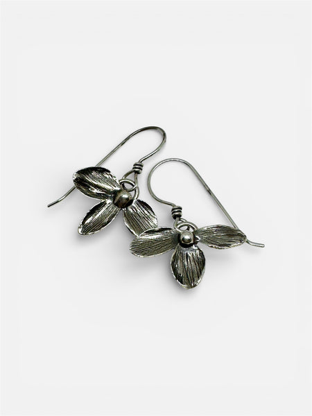 Hydrangea flower dangle earrings