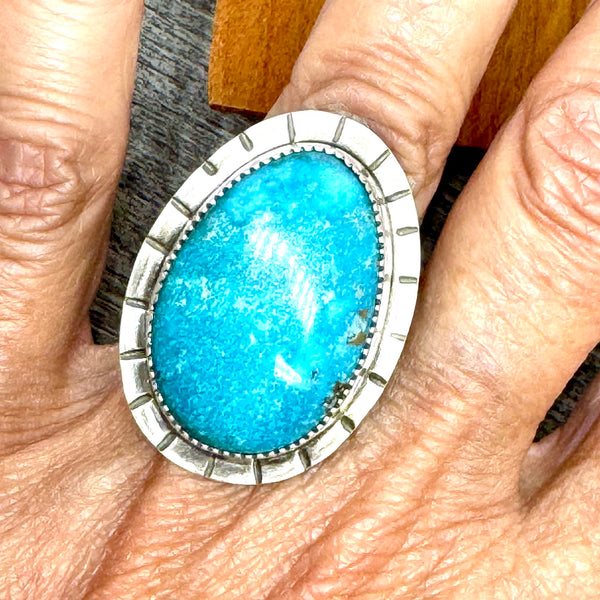 Water water Turquoise and silver ring