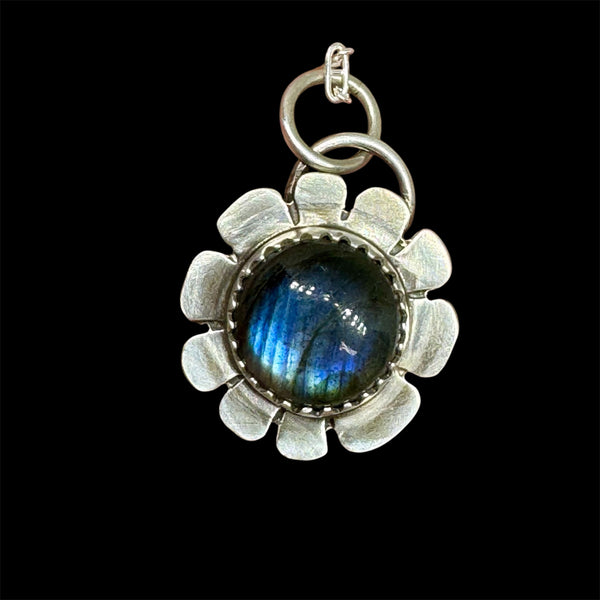 Labradorite flower pendant