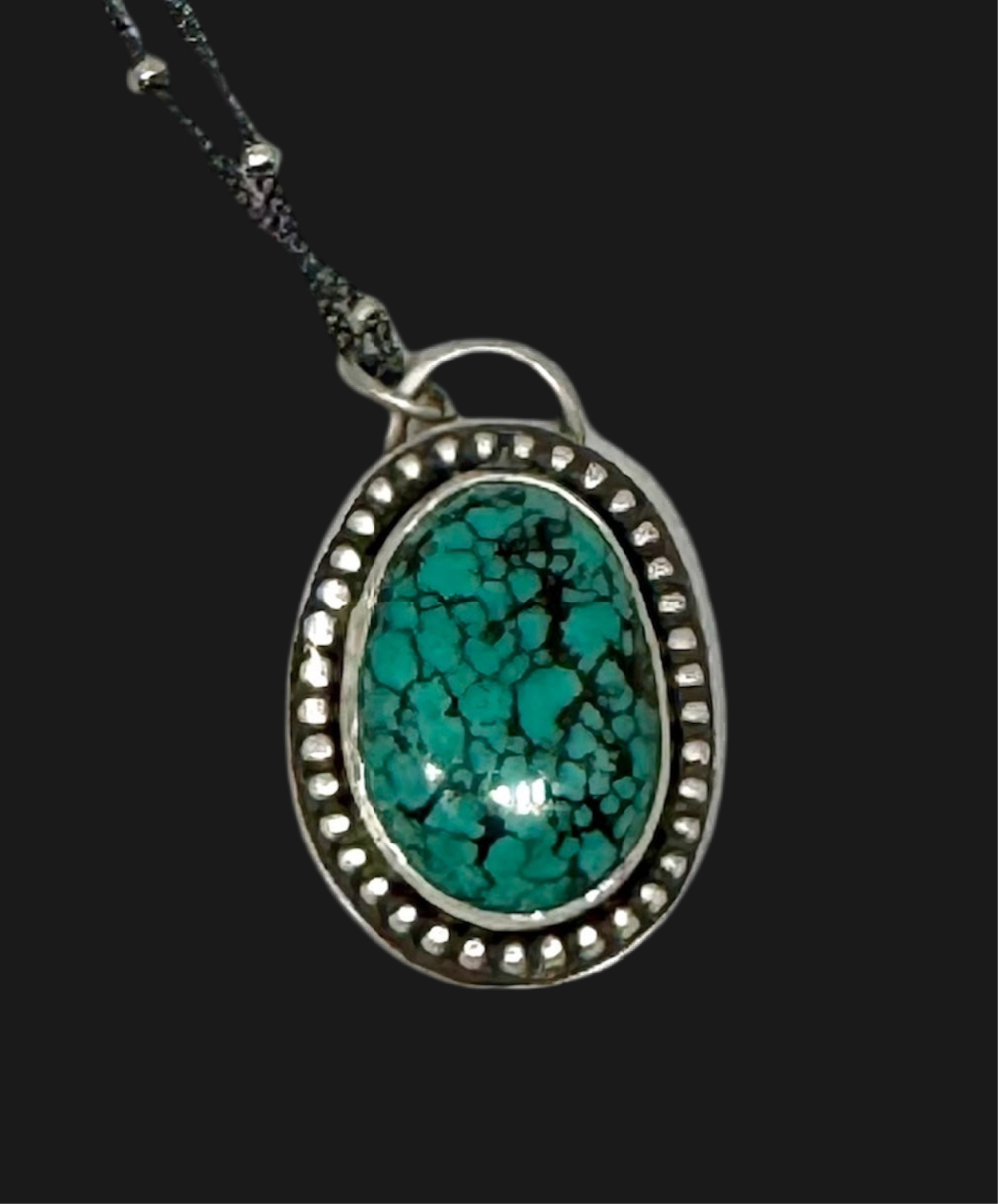 Turquoise silver pendant
