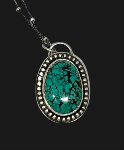 Turquoise silver pendant