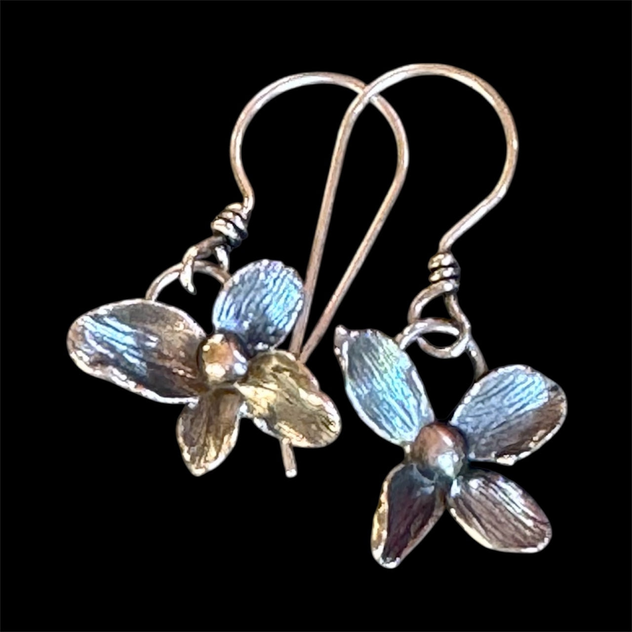 Hydrangea flower dangle earrings