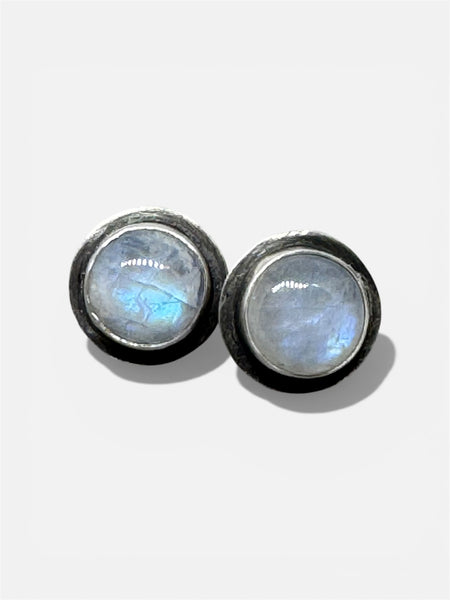 Moonstone stud earrings