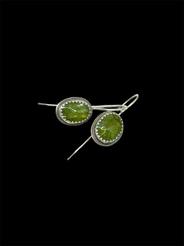 Vesuvianite dangle earrings