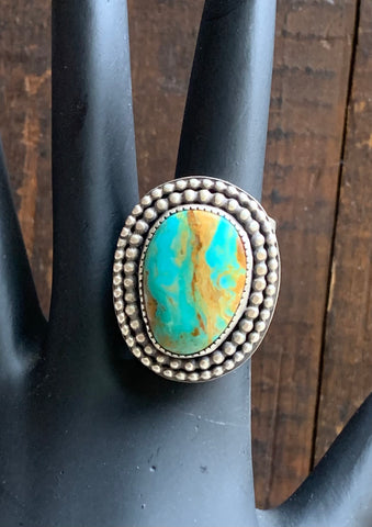 Statement Turquoise and silver ring