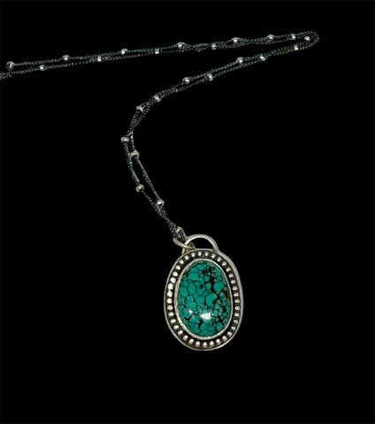 Turquoise silver pendant