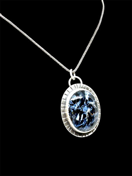 Pietersite silver pendant