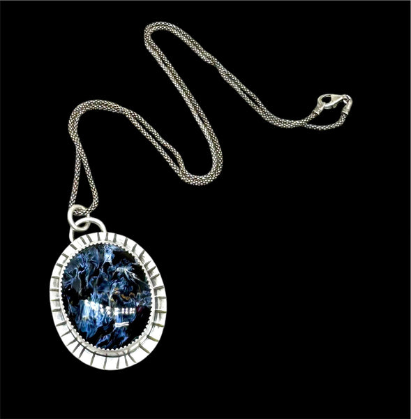 Pietersite silver pendant