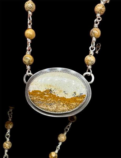 Picture Jasper silver pendant