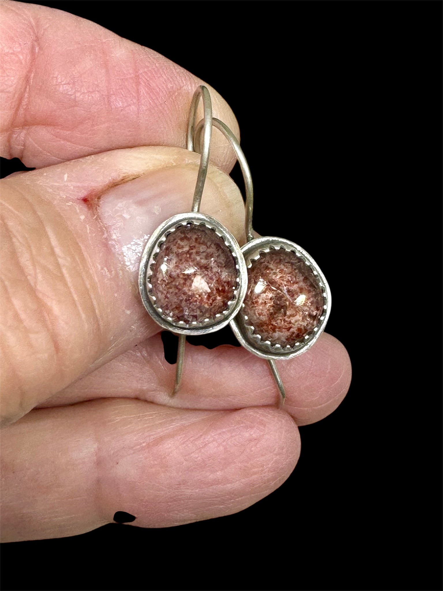 Strawberry quartzl dangle earrings