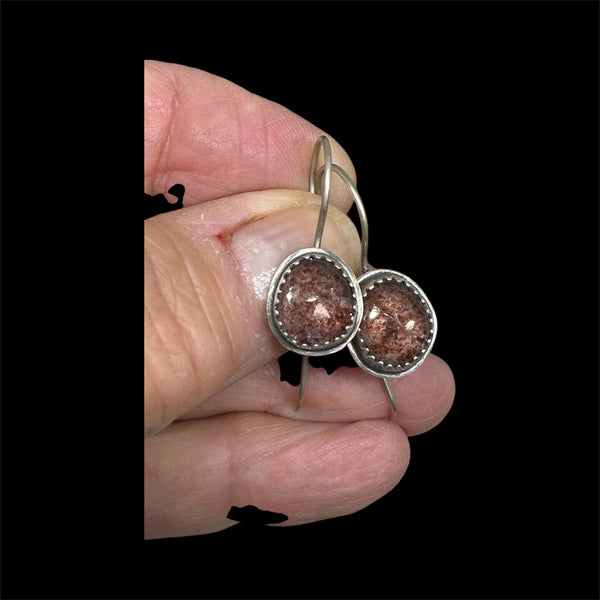 Strawberry quartzl dangle earrings