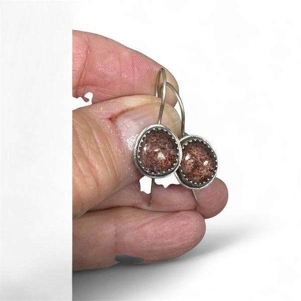 Strawberry quartzl dangle earrings